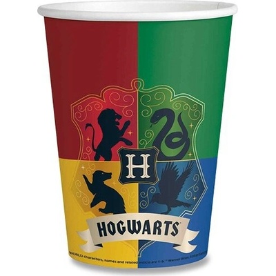 Amscan Papierové poháre Harry Potter fakulty 250 ml