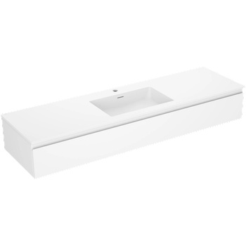 Mexen Orio шкаф за баня 160 см с мивка Otis, 1 чекмедже, бял мат - 91A10-16023-1-BF01-W18M01 (91A10-16023-1-BF01-W18M01)