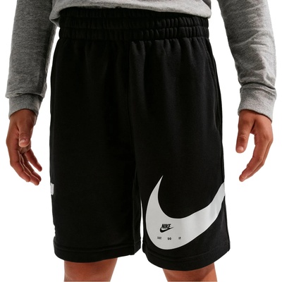Nike Детски къси панталони Nike Kid's NSW Club FT Short Brand NG Shorts - Black / White (701-4517-0114)