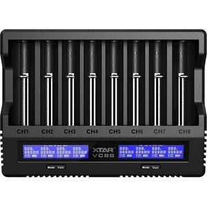XTAR Зарядно устройство за батерии Li-ion и NiMH с 8 слота (VC8S)