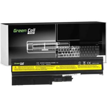 Green Cell Батерия (заместител) за лаптоп Lenovo, съвместима с ThinkPad T60/T61/R60/R61, 6-cell, 10.8V, 5200 mAh (LE01PRO)