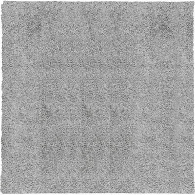 Шаги килим с дълъг косъм, модерен, сив, 120x120 см