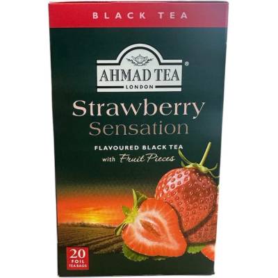 Ahmad Tea Černý čaj s příchutí Jahody 20 x 2 g
