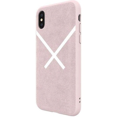 Adidas XbyO Or Moulded Case - поликарбонатов кейс с TPU рамка за iPhone XS, iPhone X (розов)
