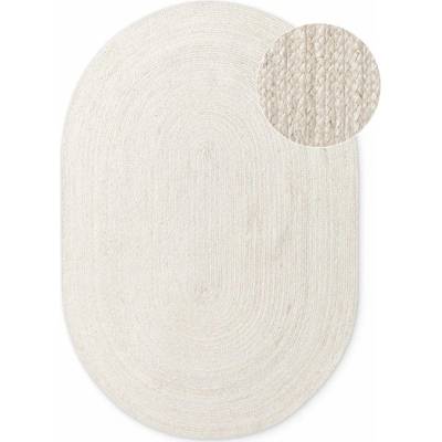 Hanse Home Кремав двустранен/ръчно изработен ютен килим 160x230 cm Braided - Hanse Home (106321-160x230 Oval)
