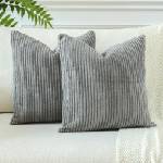 JOTOM Set of 2 Corduroy Cushion Covers Decorative Cushion Cover Sofa Cushion Couch Cushion Decorative Cushion Cover Decorative Cushion Cover for Sofa Living Room 60 x 60 cm Grey - YLDXRUK74 (YLDXRUK74)