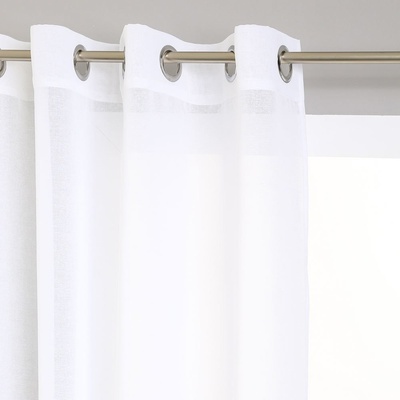 Atmosphera Bílá opona ETAMINE WH 140 x 240 cm univerzální a praktická dekorace velkých oken 120943Z bílý