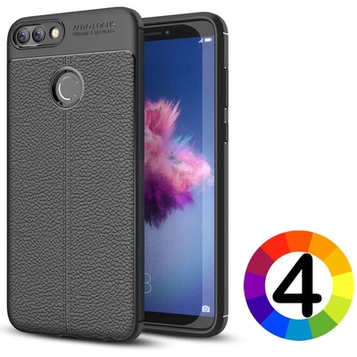Huawei P Smart Удароустойчив Litchi Skin Калъф и Протектор