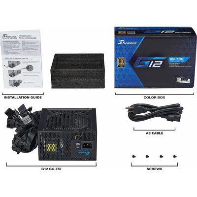 Seasonic G12 GC-750 Gold 750W G12-GC-750 (v1.5)