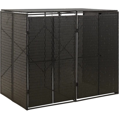 VidaXL Polyratanový 140 x 80 x 117 cm černý – Zboží Dáma