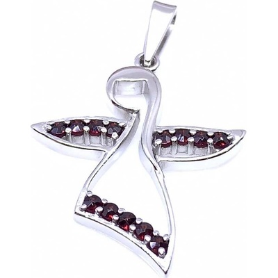 Český Granát Jan Kos jewellery Stříbrný přívěsek 14134245001
