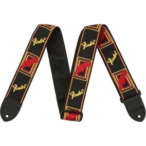 Fender 2'' Monogrammed Black/Yellow/Red Колан за китара (0990681500)