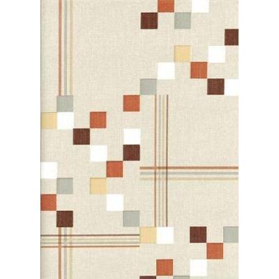 Impol Trade ubrus PVC 3673092 čtverce hnědé návin 20 mx140cm