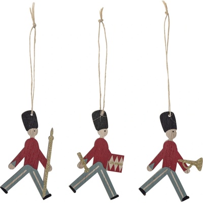 Bloomingville Závěsná dekorace Guards Plywood set 3 ks