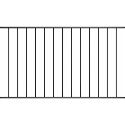 Greatstore Plotový dílec ocel s práškovým lakem 1,7 x 1,25 m černý