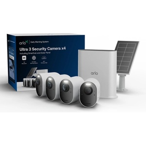 Arlo Ultra 3 камера 4K 4бр хъб слънчев панел IP65 180° (VMC5450-111EUS)