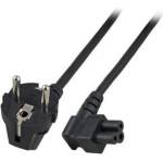 ACT Захранващ кабел ACT AK5005, Schuko CEE 7/7 към IEC C5, 1.8m, черен (AK5005)