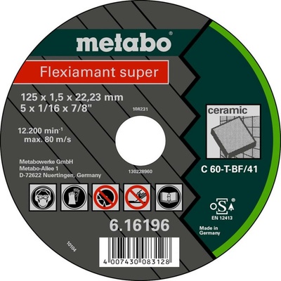 Metabo Rezný kotúč rovný 125 mm 616196000 25 ks