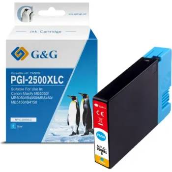 Compatible ГЛАВА ЗА CANON MAXIFY MB 5350/5050/IB 4050 - Cyan - ink cartridge - /2500/ - PGI-2500XLC (PGI2500XLC) - 9265B001 - PN NP-C-2500XLC(PG) - G&G (200CANPGI2500CXL)