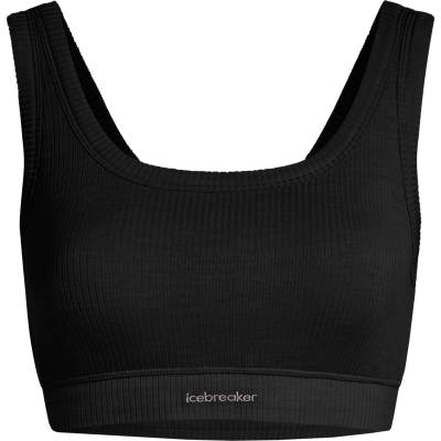 Icebreaker Дамски спортен сутиен Icebreaker Women's Merino Rib Lotus Bra Sports bra - Black - размер XL (114-3464-0115)