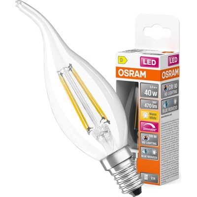 Osram LED žiarovka E14 BA35 3,4W 40W 470lm 2700K Warm 300° CRI90 Žiarovka SUPERSTAR+ Stmievateľná