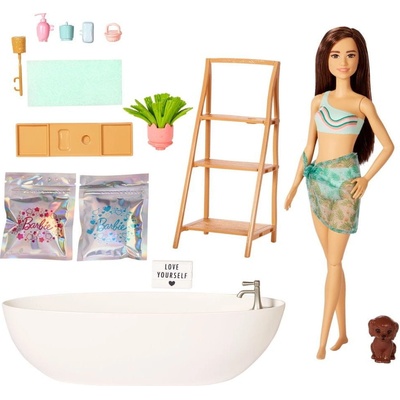 Barbie a koupel s mýdlovými konfetami Brunetka