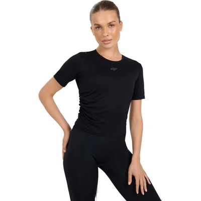 4F Dámske tréningové tričko s krátkym rukávom TSHIRT FNK F1524 WAW25TFTSF1524 20S DEEP BLACK Čierna
