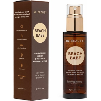 NL Beauty Олио за тяло за по-бърз тен Beach Babe, Cocoa, 100 ml