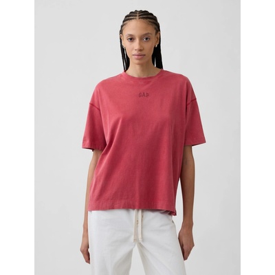 GAP Oversize tričko s logom VintageSoft červená