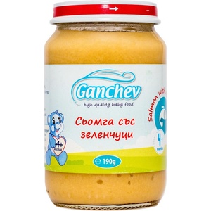 Ганчев пюре сьомга със зеленчуци - 190 г