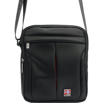 Nordee Dvouoddílová středně velká černá crossbody taška no. 120 černá
