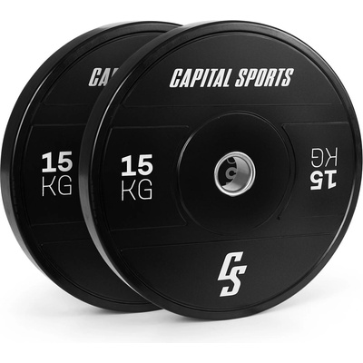 Capital Sports Elongate 2020, дискове, 2 х 15 кг, твърда гума, 50, 4 мм (1003515810035158) (1003515810035158)