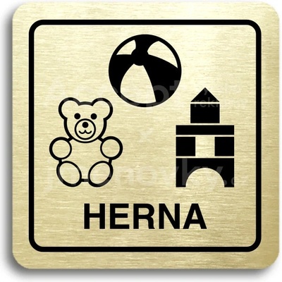 ACCEPT Piktogram herna - zlatá tabulka - černý tisk