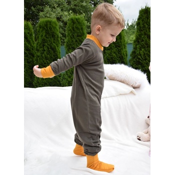 Detský overal Panter sivá žltá