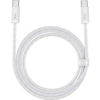 Baseus Dynamic Series USB-C to USB-C Fast Charging Cable 100W (CALD000302) - здрав кабел с въжена оплетка за бързо зареждане за устройства с USB-C порт (200 см) (бял)