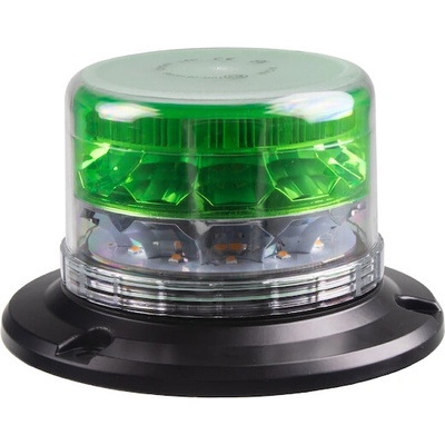 LED maják, 12 - 24V, 24xLED zelený, oranžový, magnet, WL813GW
