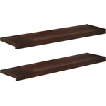 vidaXL Парапети за прозорци 2 бр. Тъмен кафяв 100 x 25 x 2 cm (42048306)