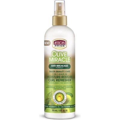 African Pride zázračný vyživující sprej 7v1 s olivovým a tea tree olejem 355 ml