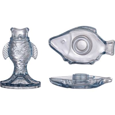 Bloomingville Свещници за класически свещи Linley сини 2 бр (82061821)