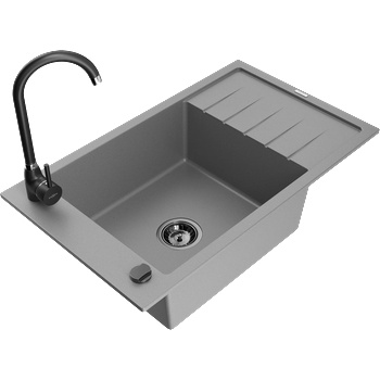 Mexen Elias гранитна кухненска мивка с 1 камера с отцеждач и кухненски (6511-71-670200-70-B)