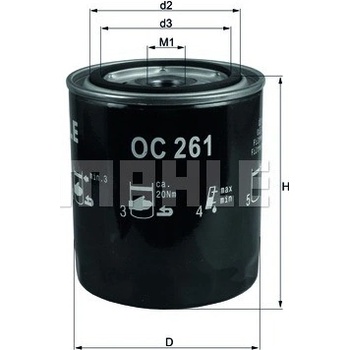 Olejový filter MAHLE ORIGINAL OC 261 (OC261)