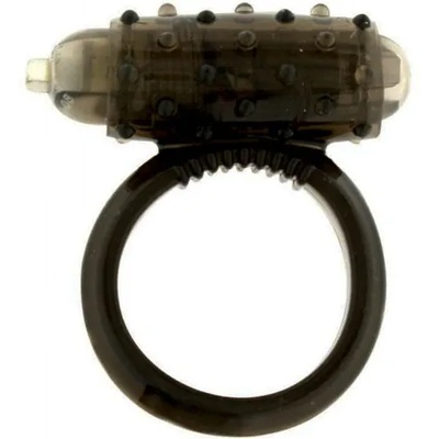 Seven Creations Вибриращ пръстен със сменяеми батерии "cock ring black