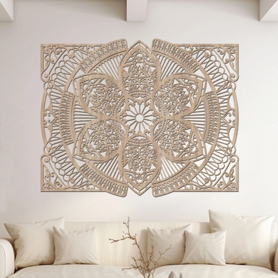 dřevo života Dřevěná mandala TVOŘIVOST Rozměry (cm): 60x48, Zvolte barvu dekoru: Dub Sonoma