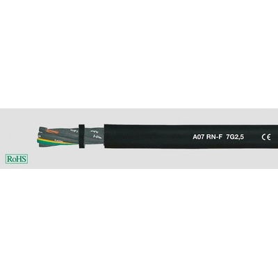 Helu 37080-500 s gumovou izolací A07RN-F 3 x 1.5 mm² černá 500 m