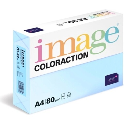 Coloraction barevný xerografický papír Image 80g A4, světle modrá, balení 500 archů