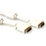 ACT Кабел act ak3634, dvi-d мъжко - dvi-d мъжко, 10 м, Бял, Булк (ak3634) - smartx