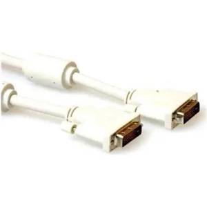 ACT Кабел act ak3634, dvi-d мъжко - dvi-d мъжко, 10 м, Бял, Булк (ak3634) - smartx
