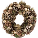 MagicHome Veniec Vianoce prírodný bronzový 34 cm