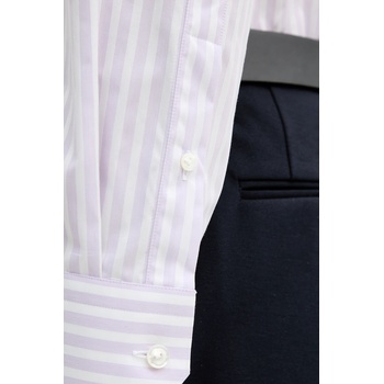 Eton Памучна риза Eton в розово с кройка по тялото с класическа яка 100013972 (100013972)