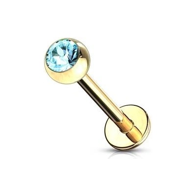 Šperky4U pozlacený piercing do brady labreta LB1033-Q